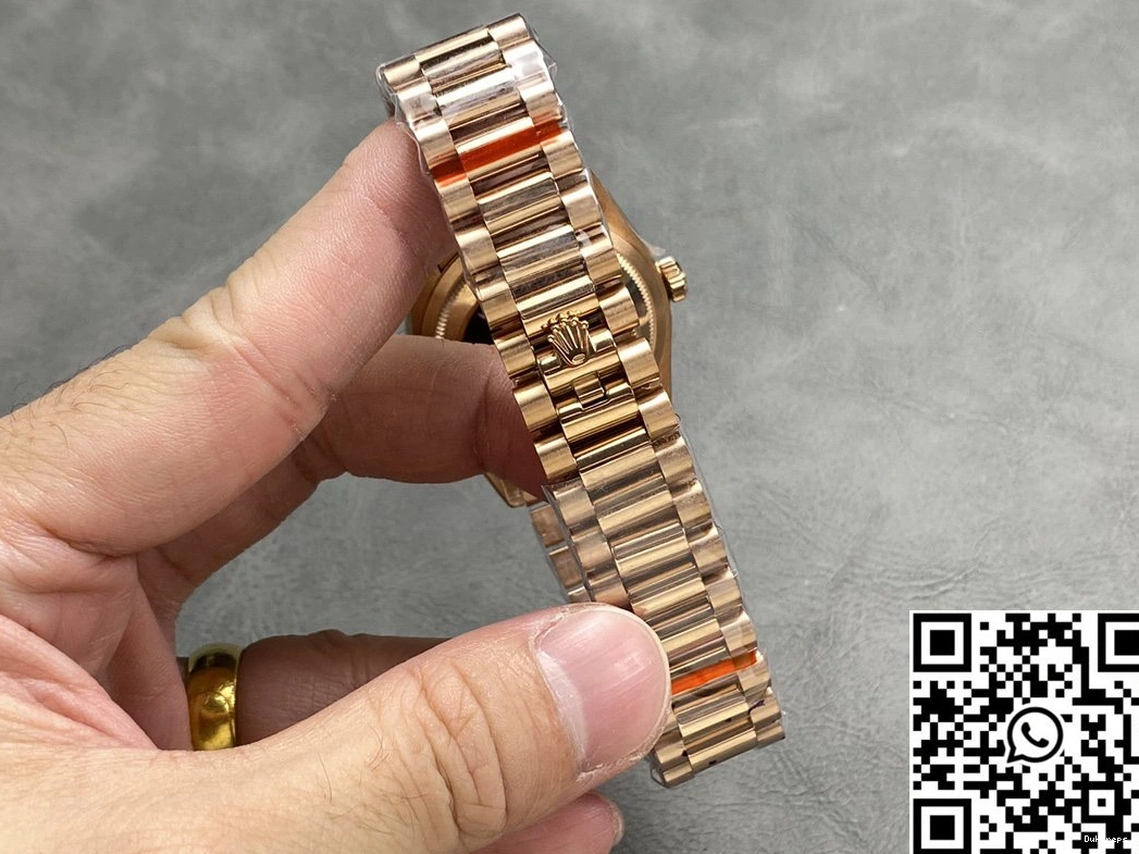 Dial Gold M228235-0004 Factory Silver Rose Date Tungsten v5 Day Rolex Steel QF 0409